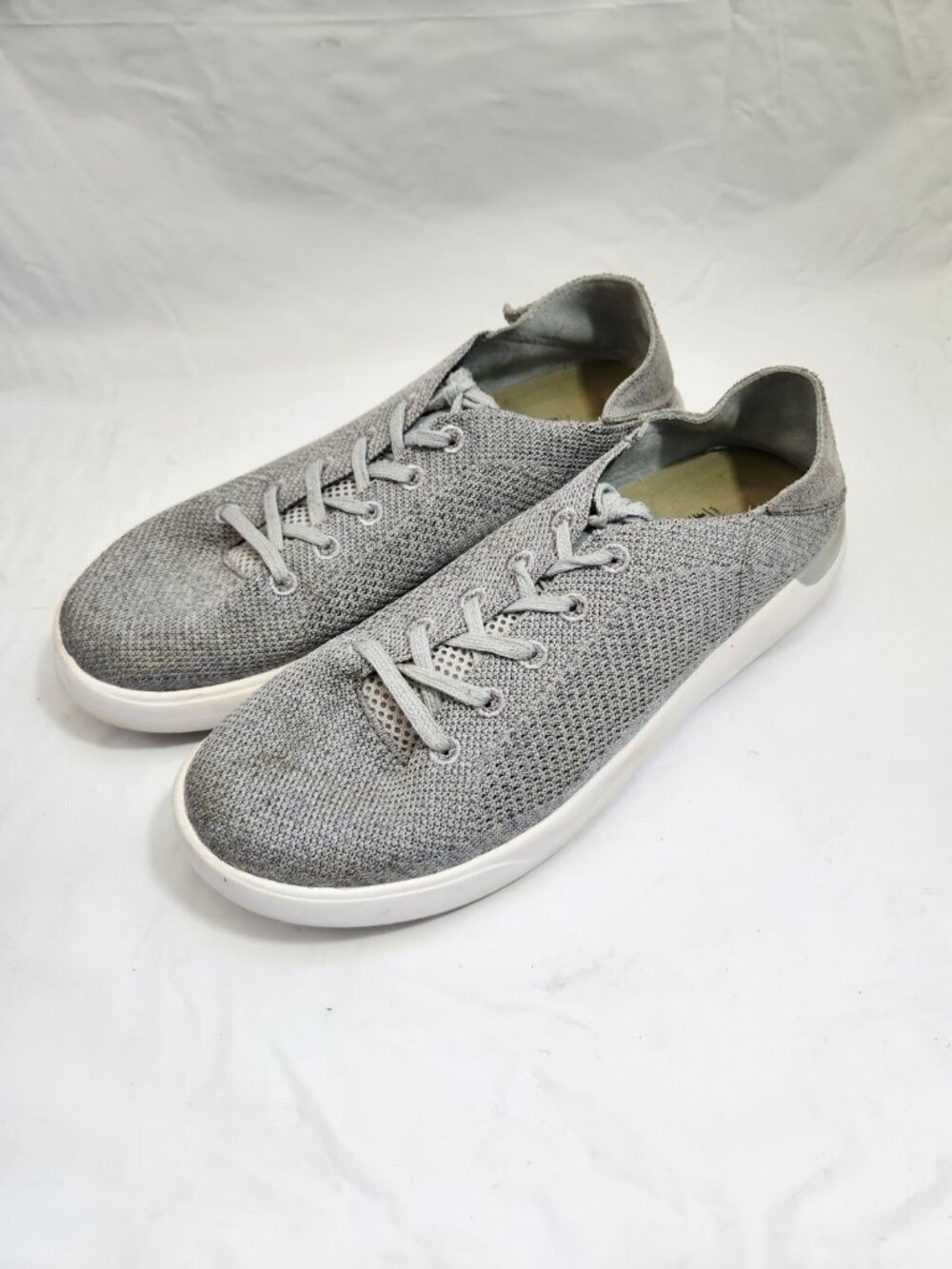 Reef Swellsole Neptune Knit Sneakers Women Size 9 Gray Low Top Lace-Up Casual